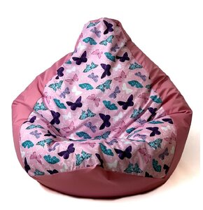 Pufa worek GO GIFT Grusza Motyle Wielokolorowy XXL 140 x 100 cm