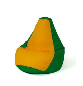 Pufa worek GO GIFT Gruszka Zielono-żółty L 105 x 80 cm