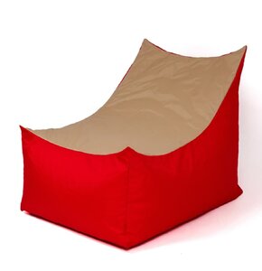 Pufa worek GO GIFT Tron XXL Czerwono-beżowy 140 x 90 cm