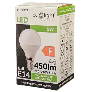 Żarówka LED ECOLIGHT Golf ball EC79333 5W E14