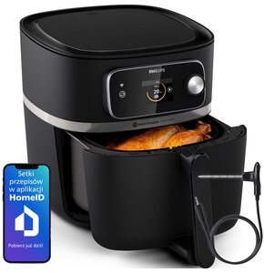 Air Fryer Frytkownica beztłuszczowa PHILIPS Ovi Smart 2.0 XXL HD9880/90 Wi-FI termosondą ponad 1000 przepisów