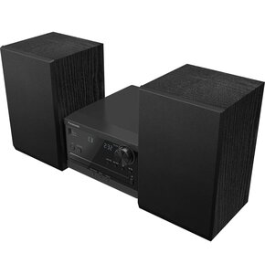 Wieża PANASONIC SC-PM270EG-K Czarna, Odtw.CD/-R/-RW, Bluetooth, Tuner FM, Korektor niskich i wysokich tonów