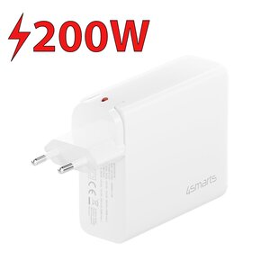 Ładowarka sieciowa 4SMARTS GaN Flex Pro 200W Biały