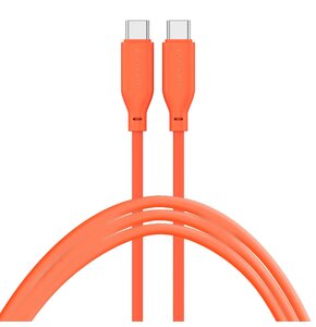 Kabel USB Typ C - USB Typ C 4SMARTS High Flex 60W 1.5 m Pomarańczowy