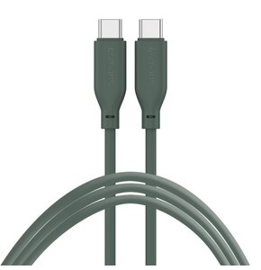 Kabel USB-C - USB-C 4SMARTS High Flex 60W 1.5m Ciemno-zielony