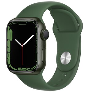 U APPLE Watch 7 GPS 41mm koperta z aluminium (zielony) + pasek sportowy (zielony)