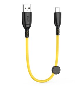 Kabel USB - USB Typ-C XO NB247 6A 0.25 m Żółty