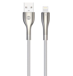 Kabel USB- Lightning FOREVER Sleek 1 m Biały