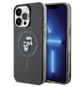Etui KARL LAGERFELD Glitter MagSafe do Apple iPhone 15 Pro Max Czarny