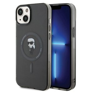Etui KARL LAGERFELD Ikonik MagSafe do Apple iPhone 15 Plus Czarny