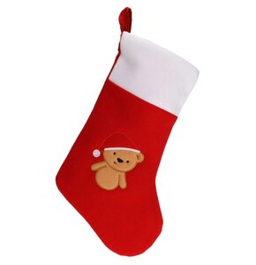 Skarpeta na prezenty CHRISTMAS DECORATION Miś 40 cm