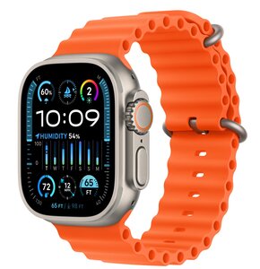 APPLE Watch Ultra 2 GPS + Cellular 49mm koperta tytanowa + opaska Ocean (pomarańczowy)