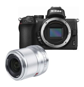 Aparat NIKON Z50 Czarny + Obiektyw VILTROX AF 23mm f/1.4 Nikon Z Srebrny