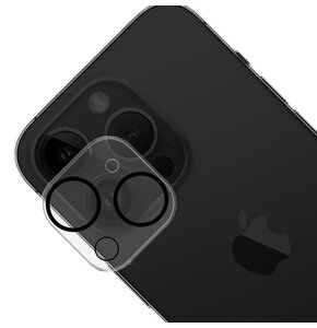 Nakładka na obiektyw 3MK Lens Pro Full Cover dla Apple iPhone 15/15 Plus Przezroczysty