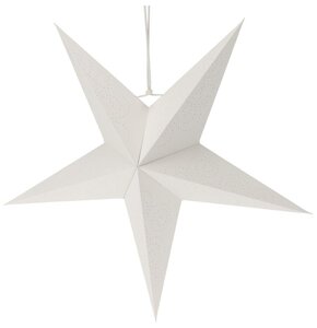 Gwiazda CHRISTMAS DECORATION Papierowa 45 cm Biały