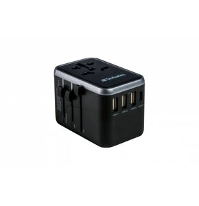 Adapter podróżny VERBATIM UTA-04 3 x USB 2 x USB-C (Globalny)