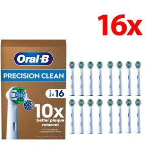 Oryginalna końcówka szczoteczki ORAL-B Precision Clean Biały (16 sztuk) (Precyzyjne czyszczenie)