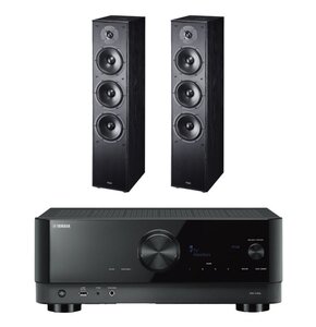Amplituner Kina Domowego Yamaha MusicCast RX-V4A Czarny + Kolumny głośnikowe MAGNAT Monitor S70 Czarny (2 szt.)