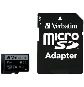 Karta pamięci VERBATIM Pro microSDXC 128GB + Adapter