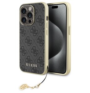 Etui GUESS 4G Charms Collection do Apple iPhone 15 Pro Szary