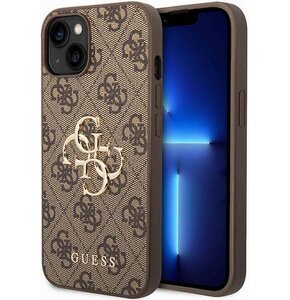 Etui GUESS Hardcase 4G Big Metal Logo do Apple iPhone 15 Brązowy