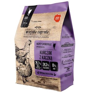 Karma dla kota WIEJSKA ZAGRODA Kurczak z kaczką 400 g