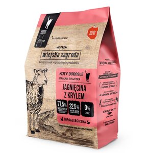 Karma dla kota WIEJSKA ZAGRODA Jagnięcina z krylem 400 g