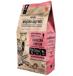 Karma dla kota WIEJSKA ZAGRODA Jagnięcina z krylem 5 kg