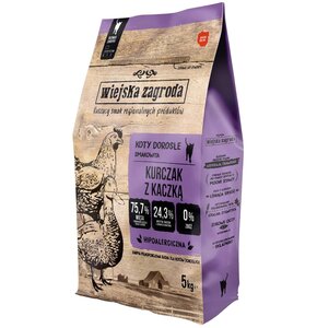 Karma dla kota WIEJSKA ZAGRODA Kurczak z kaczką 5 kg