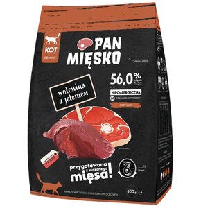 Karma dla kota PAN MIĘSKO Wołowina z jeleniem 400 g