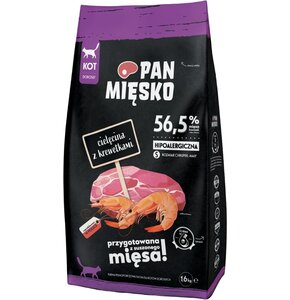 Karma dla kota PAN MIĘSKO Cielęcina z krewetkami 1.6 kg