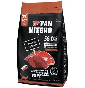 Karma dla kota PAN MIĘSKO Wołowina z jeleniem 5 kg