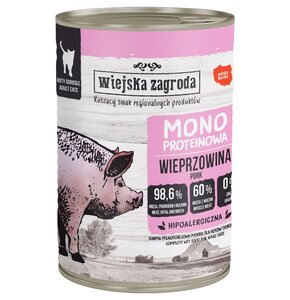 Karma dla kota WIEJSKA ZAGRODA Wieprzowina 400 g
