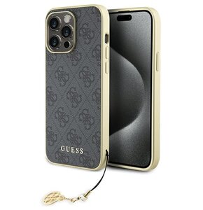 Etui GUESS 4G Charms do Apple iPhone 15 Pro Max Szary