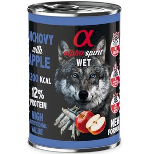 Karma dla psa ALPHA SPIRIT Anchois z jabłkiem 400 g