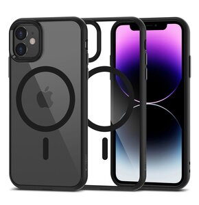 Etui TECH-PROTECT MagMat MagSafe do Apple iPhone 11 Czarno-przezroczysty