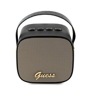 Głośnik mobilny GUESS Speaker Mini 4G Leather Script Logo Czarny