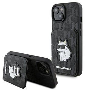 Etui KARL LAGERFELD Saffiano Cardslots do Apple iPhone 15 Czarny