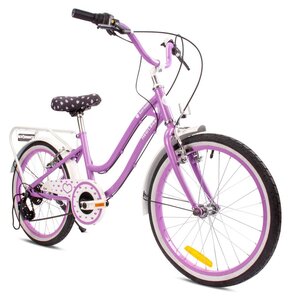 Rower dziecięcy SUN BABY Heart bike 20 cali dla dziewczynki Fioletowy