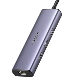 Hub UGREEN Revodok CM512 6w1 USB Typu C 3.2 Gen. 1, Pasywny