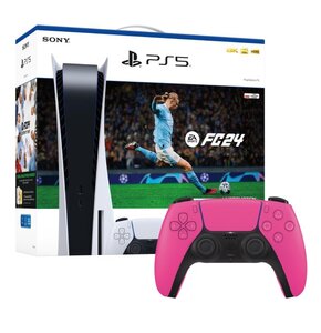 Konsola Sony PlayStation 5 + EA SPORTS FC 24  (klucz aktywacyjny) + Kontroler SONY DualSense Róż Supernowej