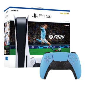Konsola Sony PlayStation 5 + EA SPORTS FC 24  (klucz aktywacyjny) + Kontroler SONY DualSense Gwiezdny Błękit