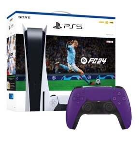 Konsola Sony PlayStation 5 + EA SPORTS FC 24  (klucz aktywacyjny) + Kontroler SONY DualSense Galaktyczny Fiolet