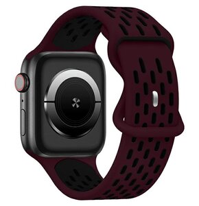 Pasek BELINE New Sport Silicone do Apple Watch 4/5/6/7/8/9/SE/SE 2/SE 2022 (38/40/41mm) Bordowo-czarny