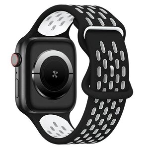 Pasek BELINE New Sport Silicone do Apple Watch 4/5/6/7/8/9/SE/SE 2/SE 2022 (38/40/41mm) Czarno-biały