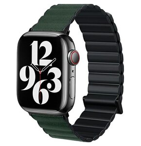 Pasek BELINE Magnetic Pro do Apple Watch 4/5/6/7/8/9/SE/SE 2/SE 2022 (38/40/41mm) Czarno-zielony