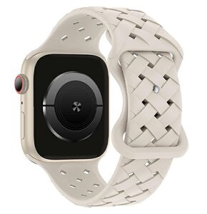 Pasek BELINE Silicone Woven do Apple Watch 4/5/6/7/8/9/SE/SE 2/SE 2022 (38/40/41mm) Beżowy
