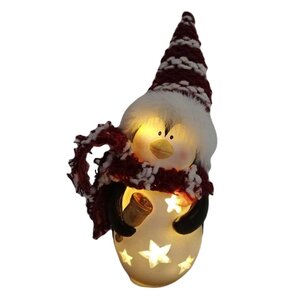 Figurka SASKA GARDEN Pingwin LED 16 cm