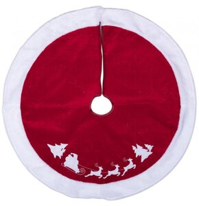 Dywanik pod choinkę CHRISTMAS GIFTS 100 cm Czerwono-biały