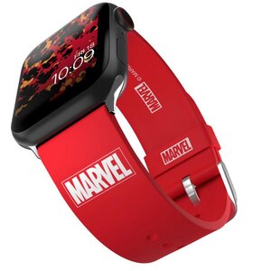 Pasek MOBY FOX Marvel Insignia Collection House of Ideas do Apple Watch Apple Watch 2/3/4/5/6/7/8/9/SE/SE 2022/Ultra/Ultra 2 (38/40/41/42/44/45/49mm) Czerwony
